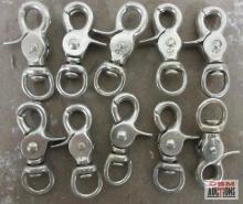 #5013 _ 3/8" Lobster Claw w/ Swivel End - Set of 10
