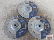 Norton 75905 7" x 1/4" x 5/8"-11 Metal, Grinding Wheels - Set of 3