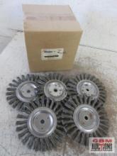 Weiler 08565 6" Cable Twist Wire Wheels, .023 Wire, 5/8-1/2" AH - Set of 15(+/-)