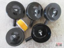 3/4" NPT, Air Compressor Intake Replacement Filter & Metal Housing Units - Set of 5