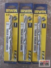 Irwin 73832 1/2" General Purpose Drill Bits - Set of 3