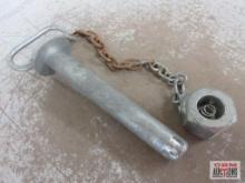 1-1/8" x 8" Hitch Pin w/ Lock Nut & Chain