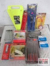 Hand Tools & Misc. Fuses, 6pc Line Colored Screwdriver Set, Tie Downs, Ratcheting Combination