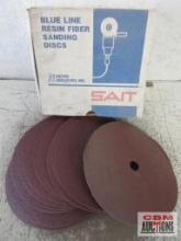 United Abrasives 50084 Aluminum Oxide Fiber Disc 9-1/8" x 7/8", 60 Grit - Set of 25(+/-)