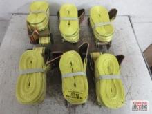 Universal Cargo 2" x 27' Ratchet Tie Down w/ Double Hooks - Set of 6(+/-)