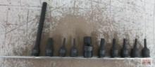 Grey Pneumatic 4pc 3/8" Drive Metric Hex Drivers (10mm, 12mm, 5mm, 4mm) 5pc 3/8" Drive SAE Hex