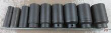 Wright 9pc 1/2" Drive 6pt Metric Impact Socket Set w/ Storage Rail - USA 4mm, 16mm, 21mm, 29mm,