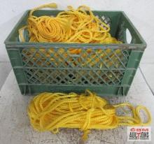 Green Crate of Yellow Braided Polypropylene Rope - Various Sizes