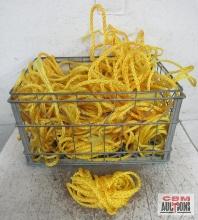 Wire Crate of Yellow Braided Polypropylene Rope - Various Sizes