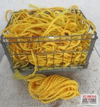 Wire Crate of Yellow Braided Polypropylene Rope - Various Sizes