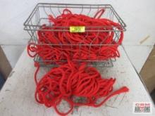 Wire Crate of Red Braided Polypropylene Rope - Various Sizes