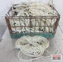 Wire Crate of White Braided Polypropylene Rope - Various Sizes