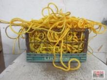 Wire Crate of Yellow Braided Polypropylene Rope - Various Sizes