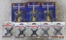 BR Tools Four Way Chuck Key, Small 3(+/-) 4-in-1 Drill Chuck Keys - Set of 5(+/-)