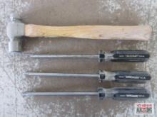 Truecraft 5003 3pc Screwdriver Set & Ball Pein Hammer