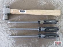Truecraft 5003 3pc Screwdriver Set & Ball Pein Hammer