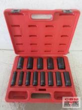 Sunex 13pc 1/2" Drive, 6pt Deep SAE Impact Socket Set w/ Molded Storage Case 7/16", 1/2", 9/16",