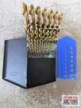 Hout 29pc Drill Bit Set 1/16" to 1/2" by 64ths w/ Index Case & Dill Bit Gauge
