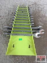 SK Tools (USA) 12pc Metric Combination Wrench Set w/ Ernst Wrench Rack 6mm, 7mm, 9mm, 9mm, 10mm,