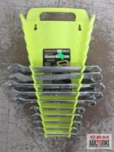 SK Tools (USA) 10pc Metric Combination Wrench Set w/ Ernst Wrench Rack 6mm, 7mm, 9mm, 10mm, 11mm,