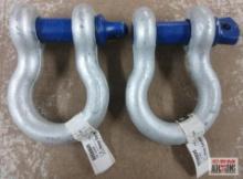 Peer-Lift 8058805 7/8"-22mm Screw Pin Anchor Shackle, WLL: 6-1/2 Ton - Set of 2