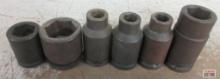 SK Tools 6pc 3/4" Drive, 6pt, SAE Impact Socket Set - USA 1", 1-7/16", 5/8", 5/8", 5/8" & 1-16