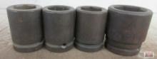 Easco 4pc 3/4" Drive, 6pt Impact Socket Set - USA 1", 1", 1-1/16" & 1-3/8"