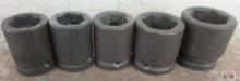 Easco 5pc 3/4" Drive, 6pt, SAE Impact Socket Set - USA 1", 1", 1-1/16", 1-1/4", 1-3/8"