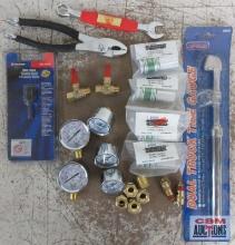 Dual Truck Tire Gauge, Pliwrench Pliers, Combination Wench, Quick Chuck, Pressure Gauges, Shut Off