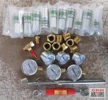 Dual Truck Tire Gauge, Combination Wrench, Quick Chuck, Couplers, Pressure Gauges, Shut Off Valves &