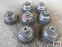 Weiler Tru-Lock 4" Wire Cup Brushes - Set of 7