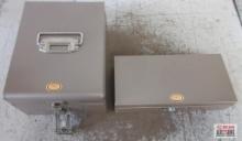 Curmanco Metal Cash Box w/ Keys & Index Card Box