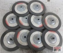 Jet Red-Line 7" x 1/4" x 5/8"-11, A24R Grit, Grinding Wheels - Set of 10(+/-)
