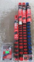 Ernst 1/2" Drive Ratchet & ExtensionHolder, Twist lock 18" 1/4" Drive Socket Rails, Dura-Pro Twist