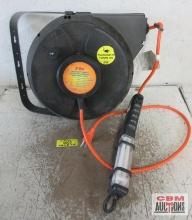 70' Heavy Duty Plastic Retractable Cord Reel w/ Angle Light - Runs