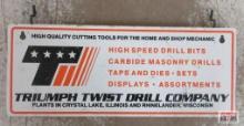 Triumph Twist Drill Company Metal Display Sign
