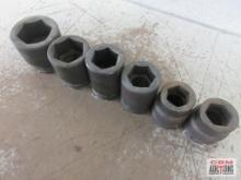 SK Tools 6pc 1" Drive, 6pt, Impact Socket Set 1-3/4", 1-9/16", 1-1/4", 1-1/4", 1-1/16", 1-1/16"