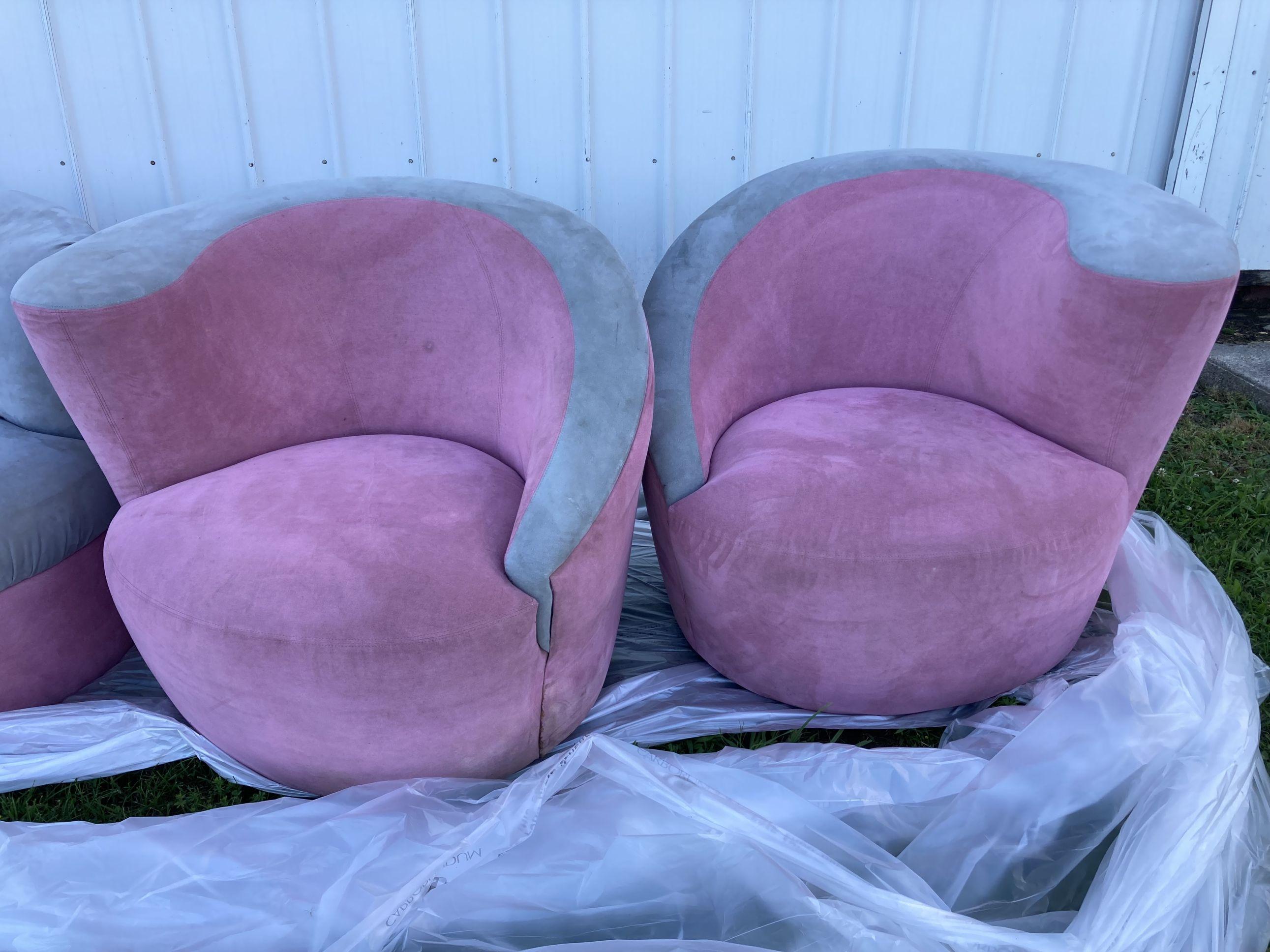 Suede Swivel Chairs