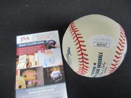 Vernon Wells signed ROMLB baseball JSA COA