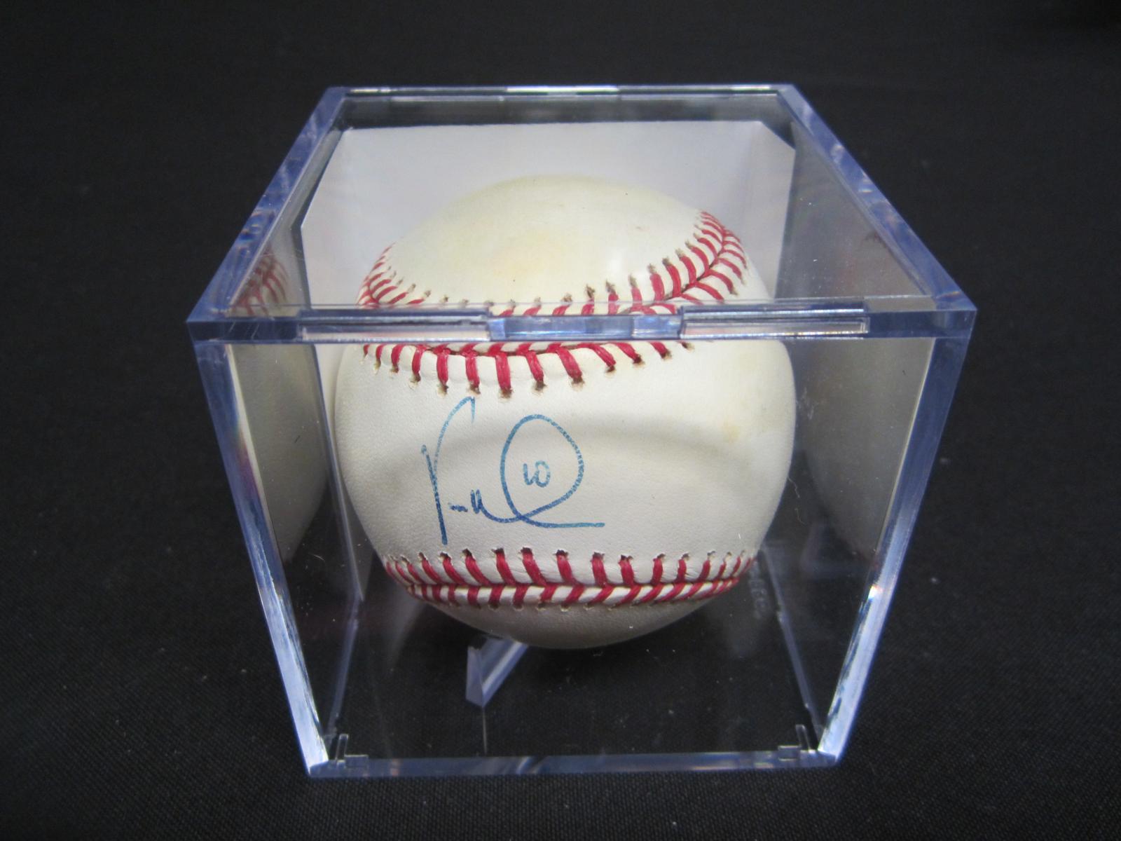 Vernon Wells signed ROMLB baseball JSA COA