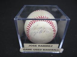 Jose Ramirez signed GU Baseball MLB Auth
