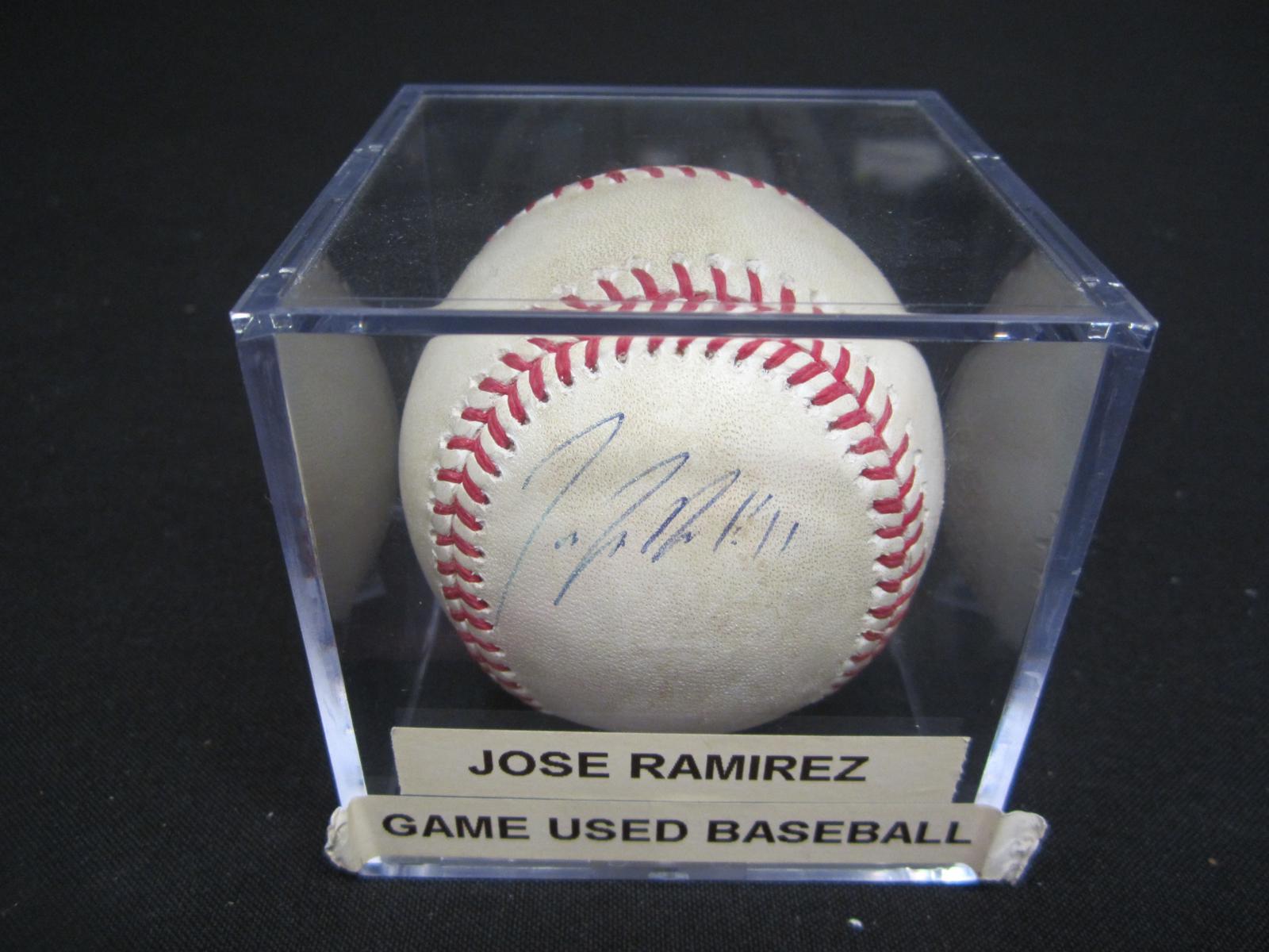 Jose Ramirez signed GU Baseball MLB Auth