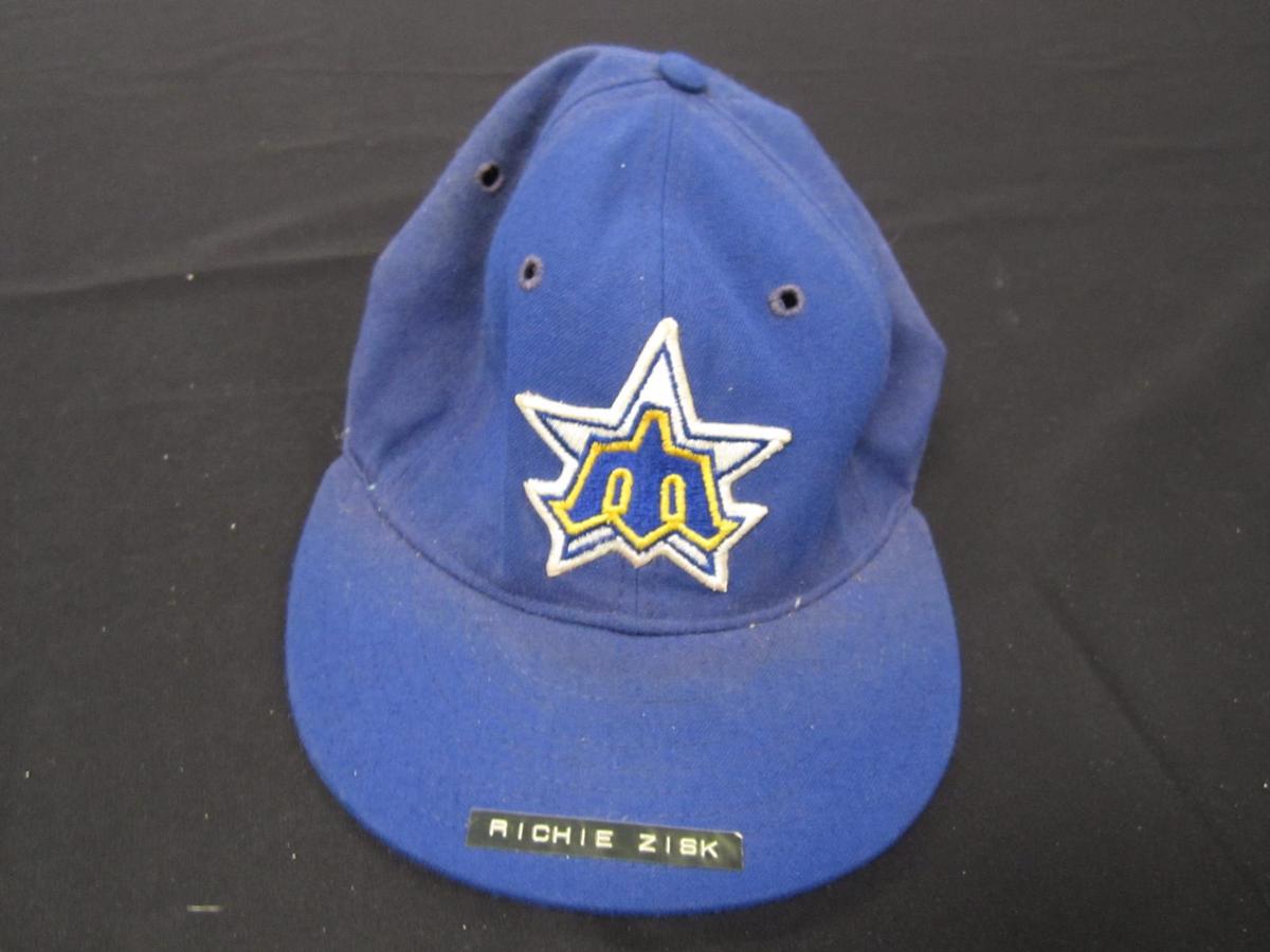 Richie Zisk Mariners auto Game Worn Hat FSG COA