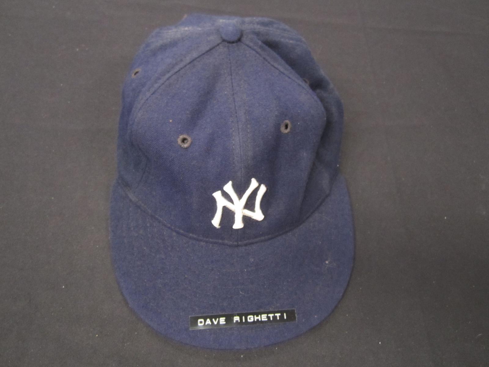 Dave Righetti Yankees game worn hat FSG COA