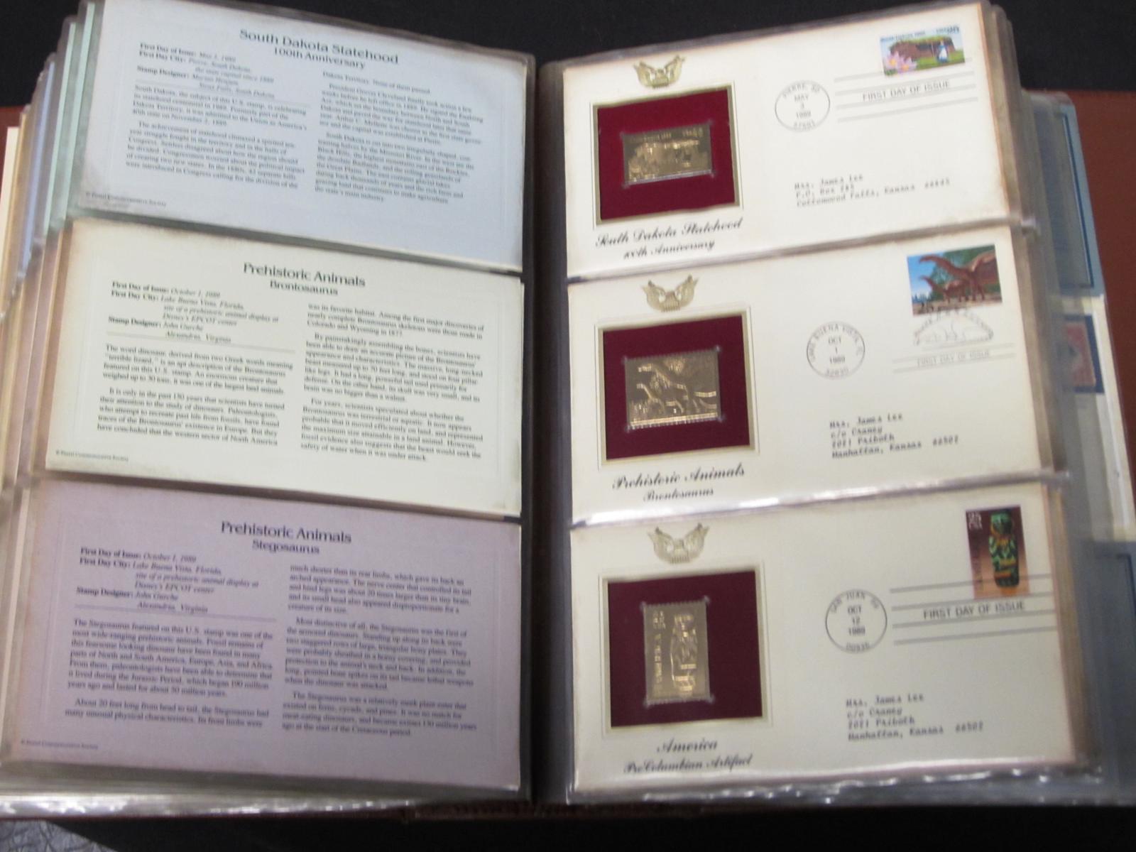 BINDER OF GOLD STAMP POST CARDS