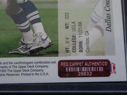 TROY AIKMAN SIGNED TRADING  CARD WITH RED CARPET COA COWBOYS