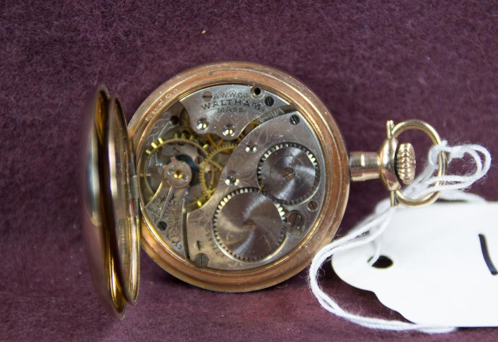 Am. Waltham 0sz 7jw DIAMOND set Hunter Case