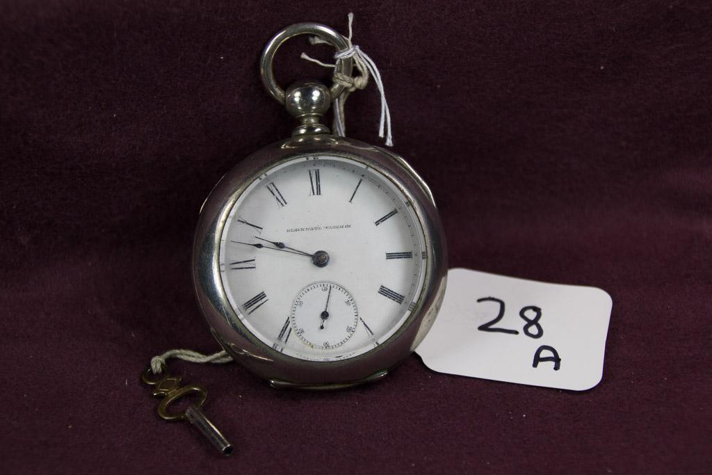 Elgin H.H. Taylor 18sz 15jw Key Wind Hunter Case