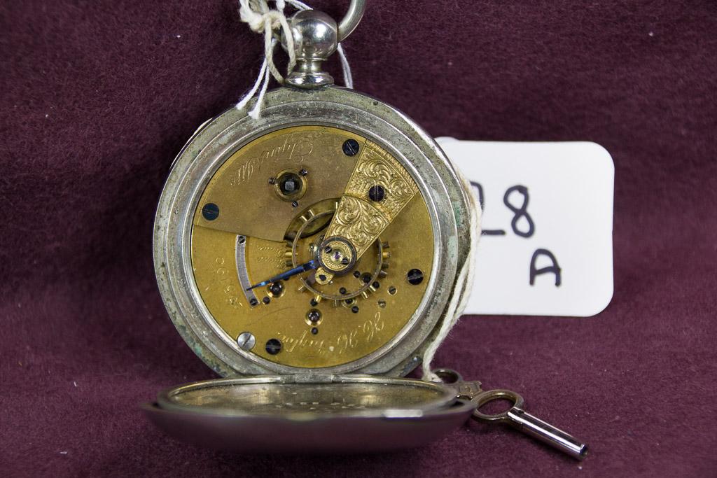 Elgin H.H. Taylor 18sz 15jw Key Wind Hunter Case
