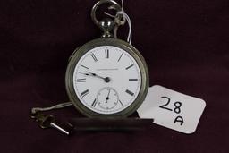 Elgin H.H. Taylor 18sz 15jw Key Wind Hunter Case